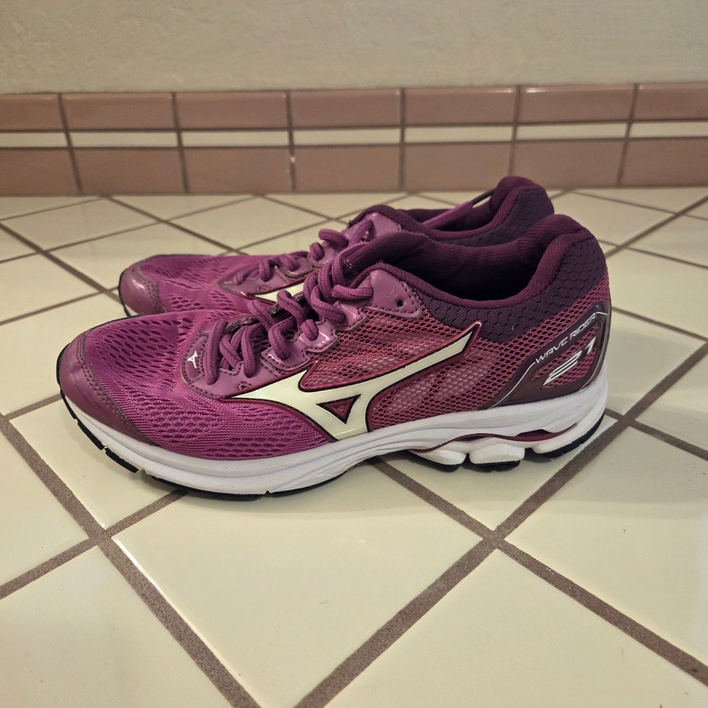 Mizuno Wave Rider 21 Womens Running Shoes Purple J1GD180301 Size 7